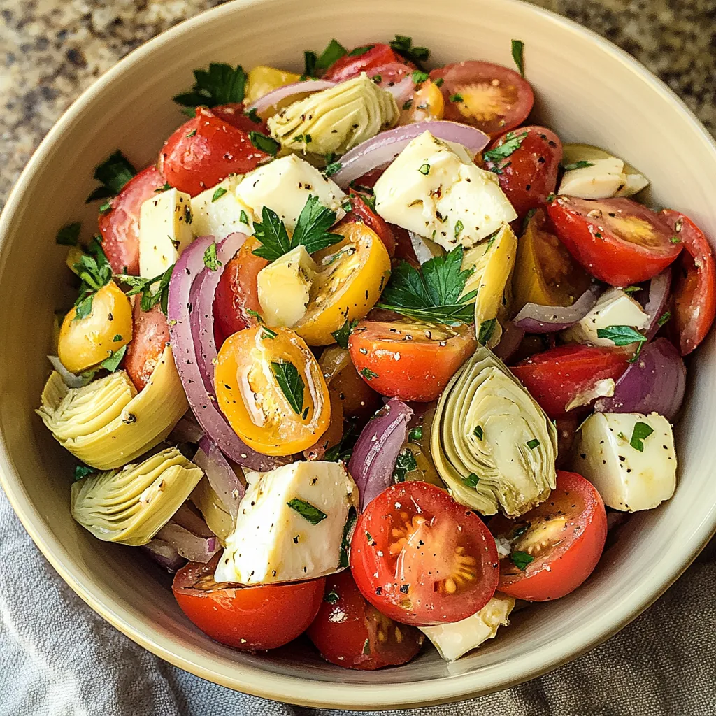 Fresh Tomato Artichoke Salad Bowl