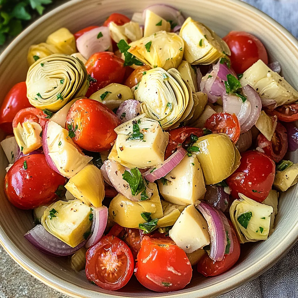Tuscan Style Tomato Artichoke Salad