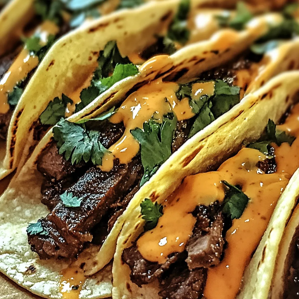 Garlic Butter Honey BBQ Beef Tacos Directions