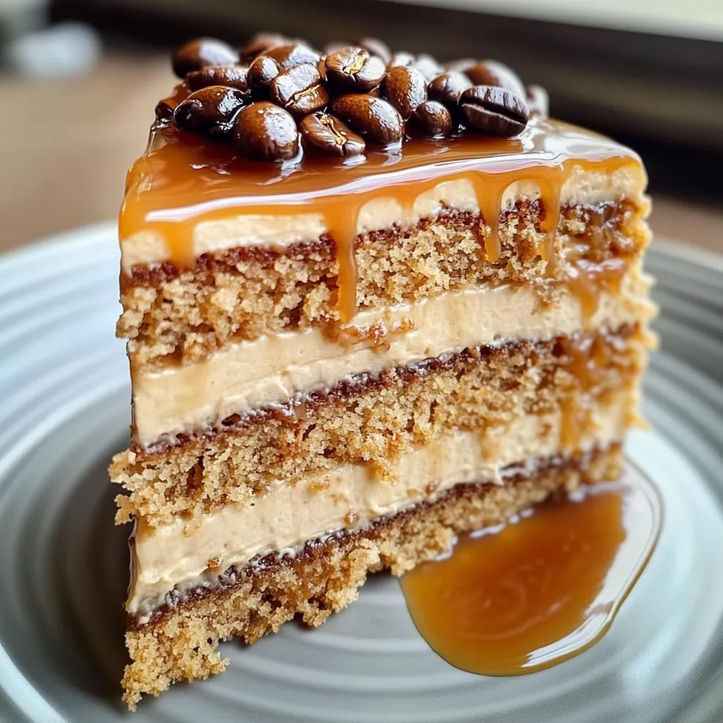 Easy Gooey Coffee Caramel Cake at Home