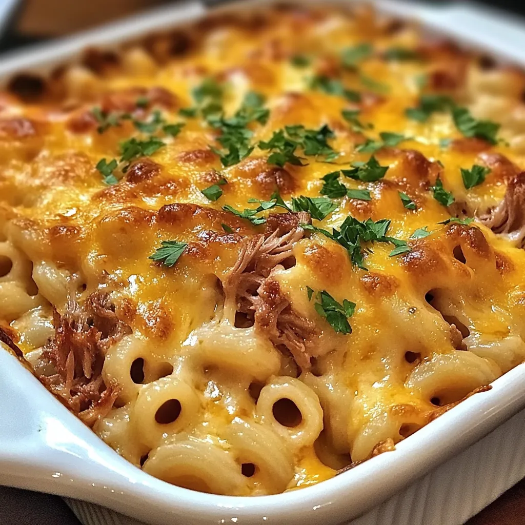 Pulled Pork Mac & Cheese Dish