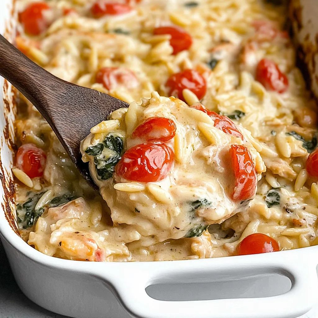 Tuscan Orzo Bake