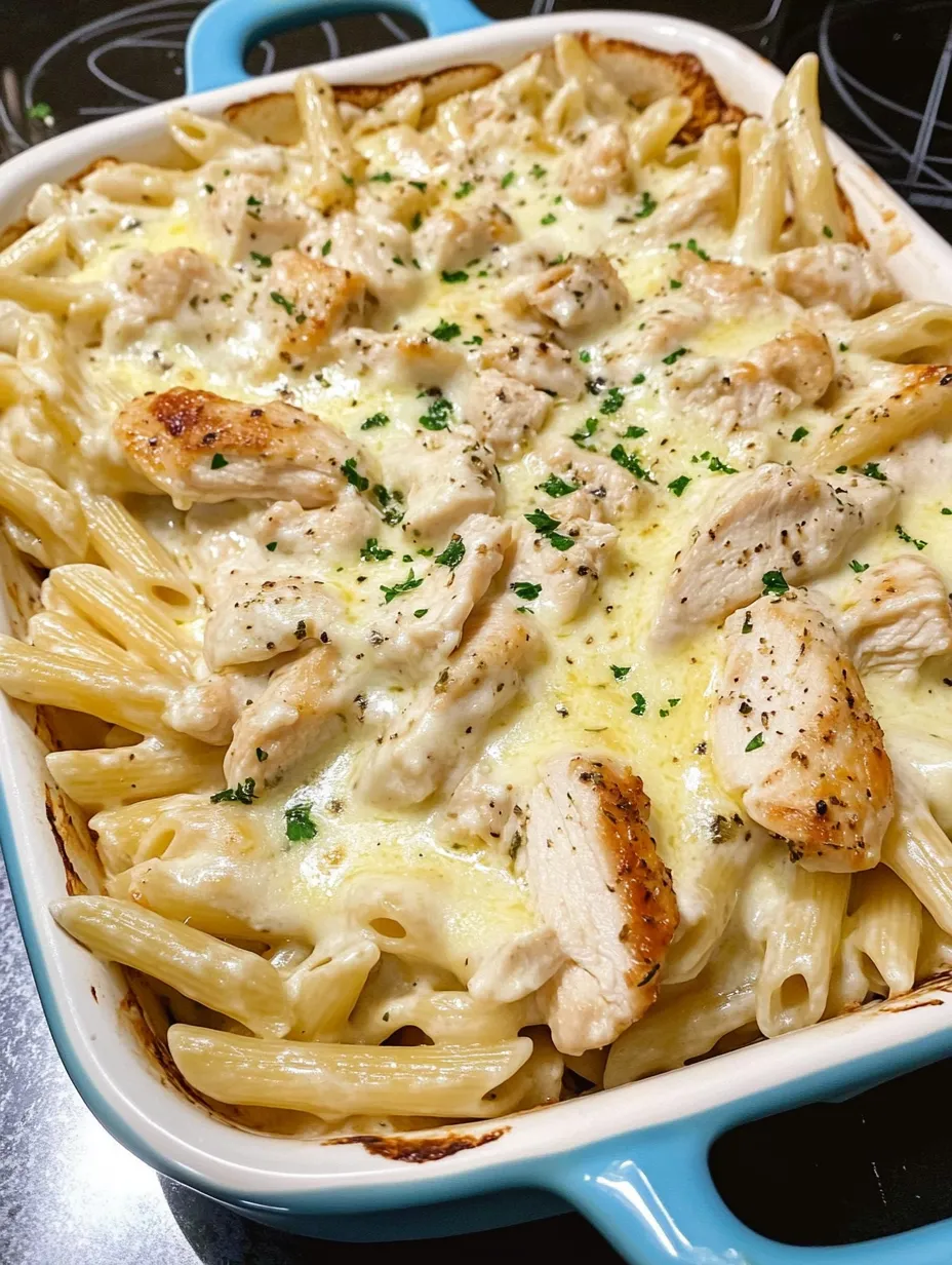 Chicken Alfredo Bake