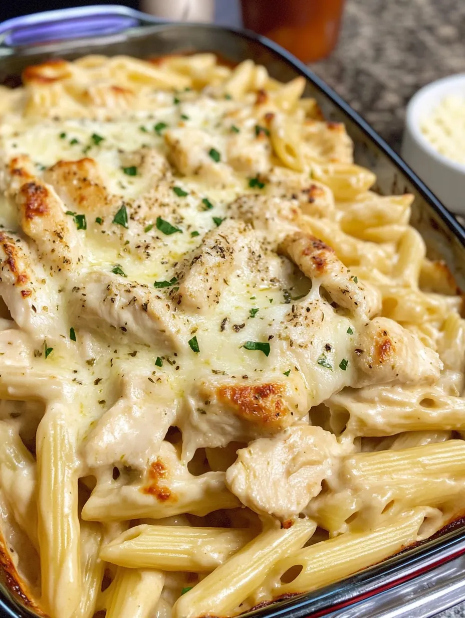 Chicken Alfredo Bake