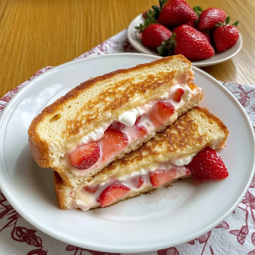 Cheesecake-Filled French Toast with Strawberries