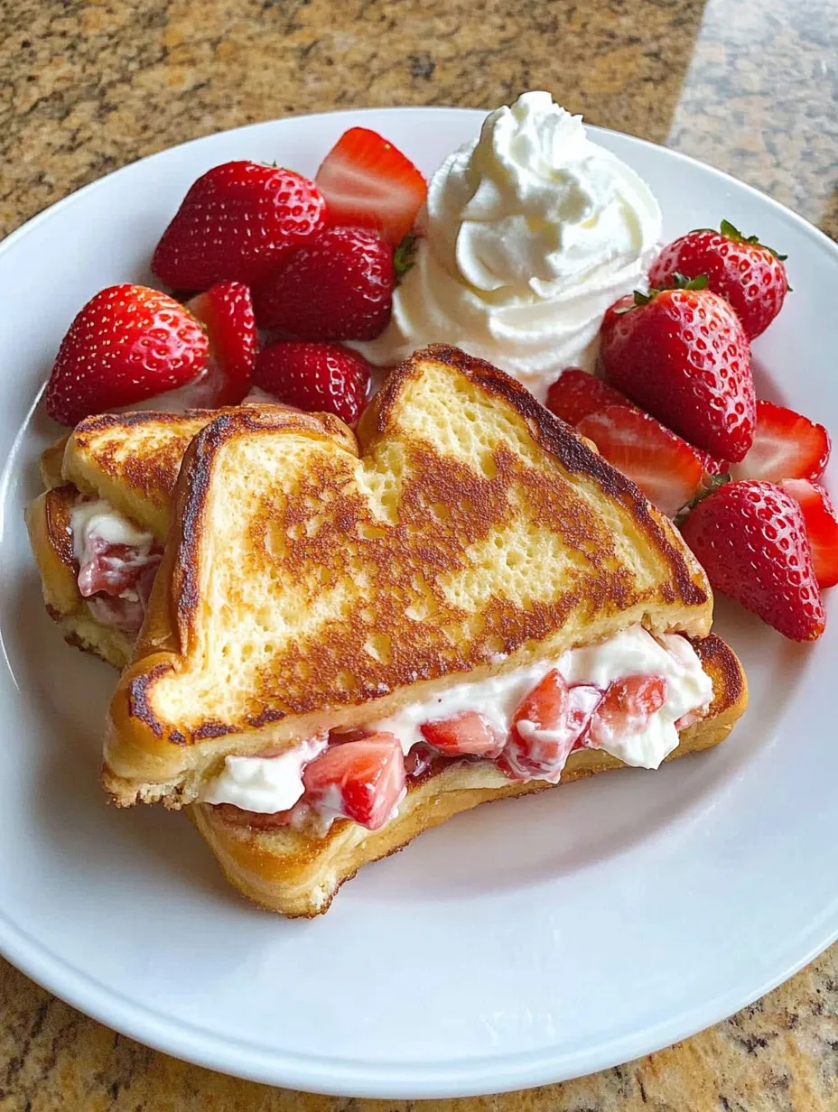 Strawberry Cheesecake Stuffed French Toast