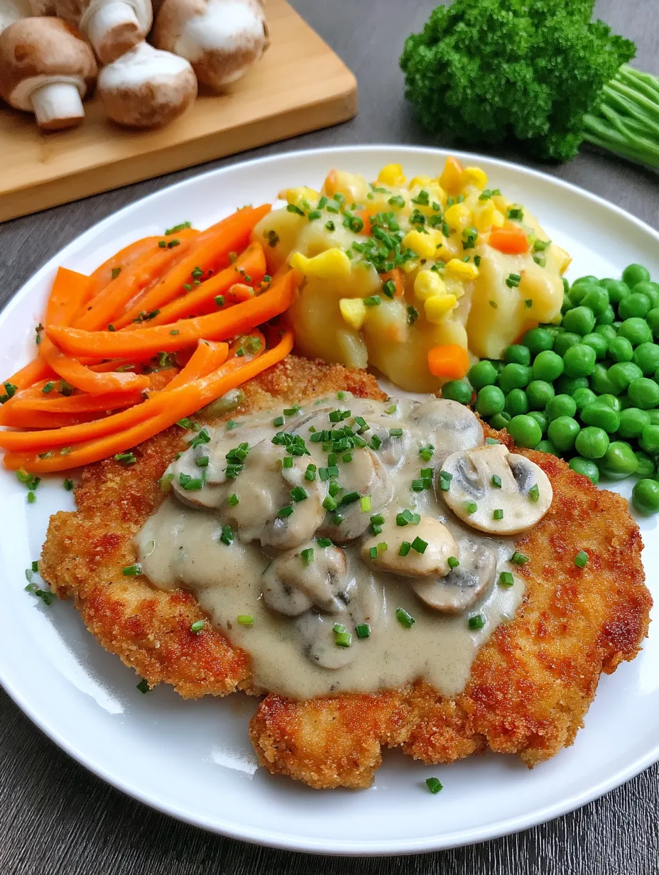 Rahmschnitzel (Creamy Mushroom Schnitzel)