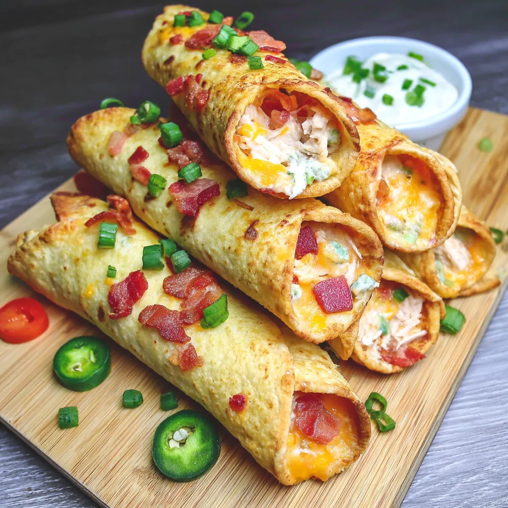 Crispy Jalapeno and Chicken Taquitos