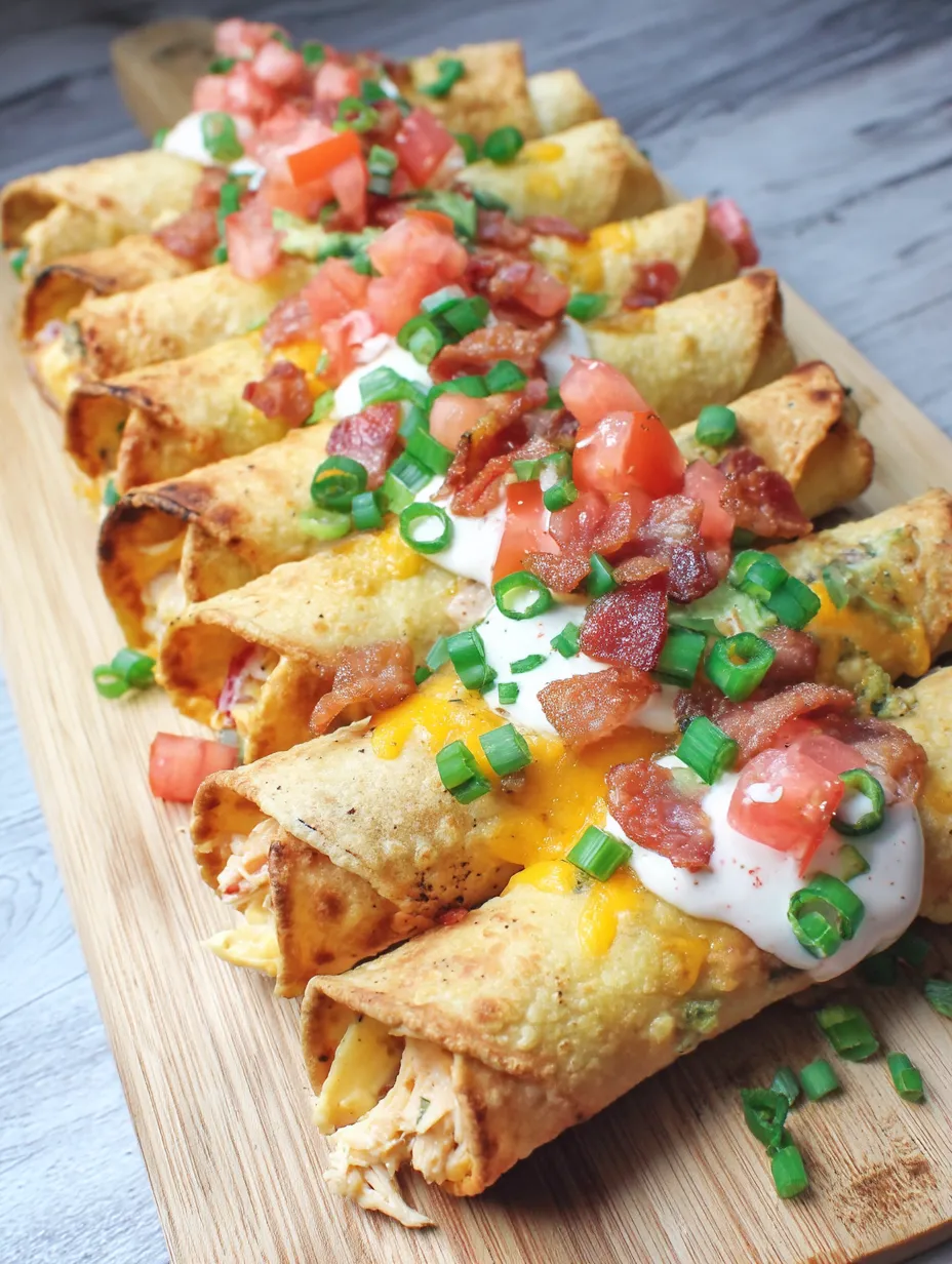 Jalapeno Popper Chicken Taquitos