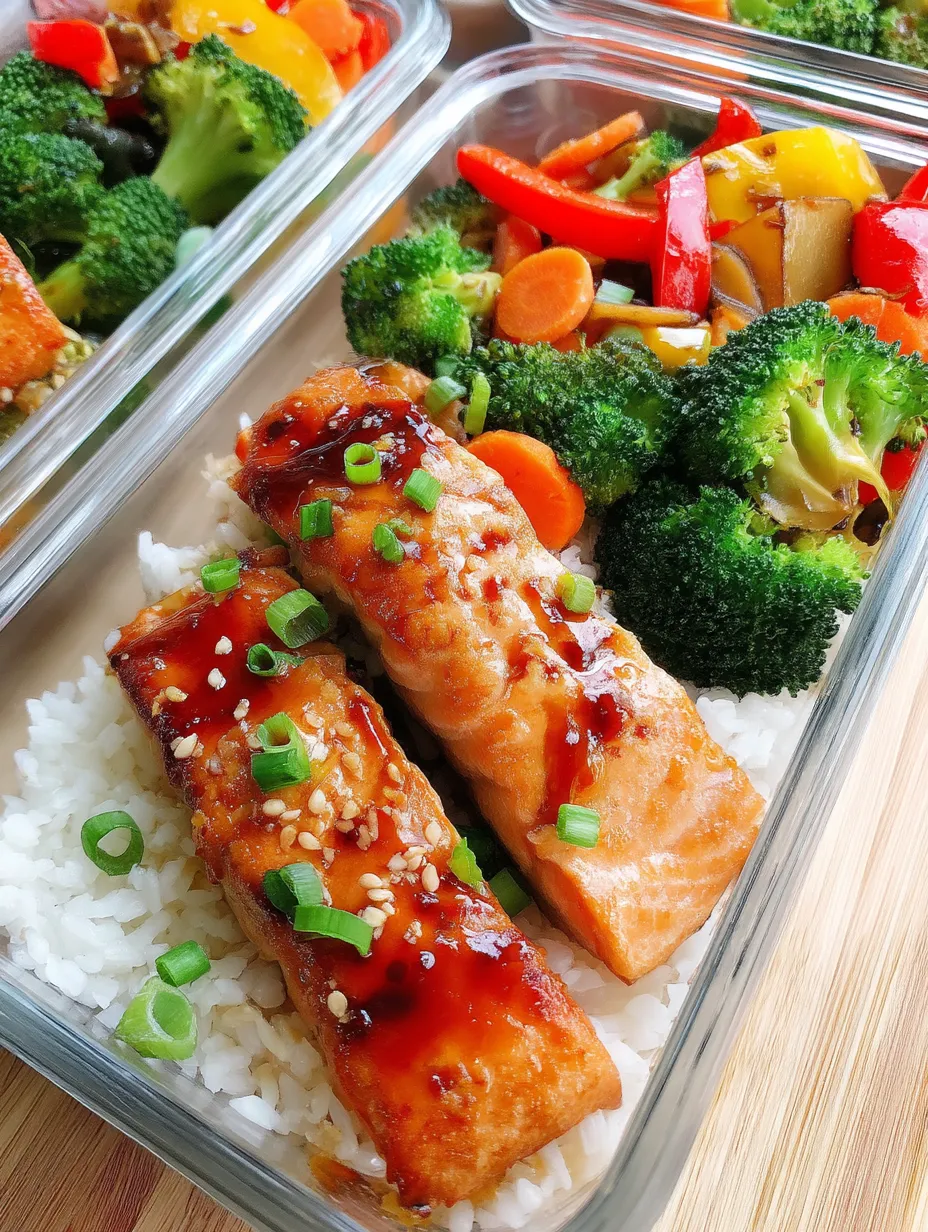 Meal Prep Teriyaki Salmon Rice Bowls