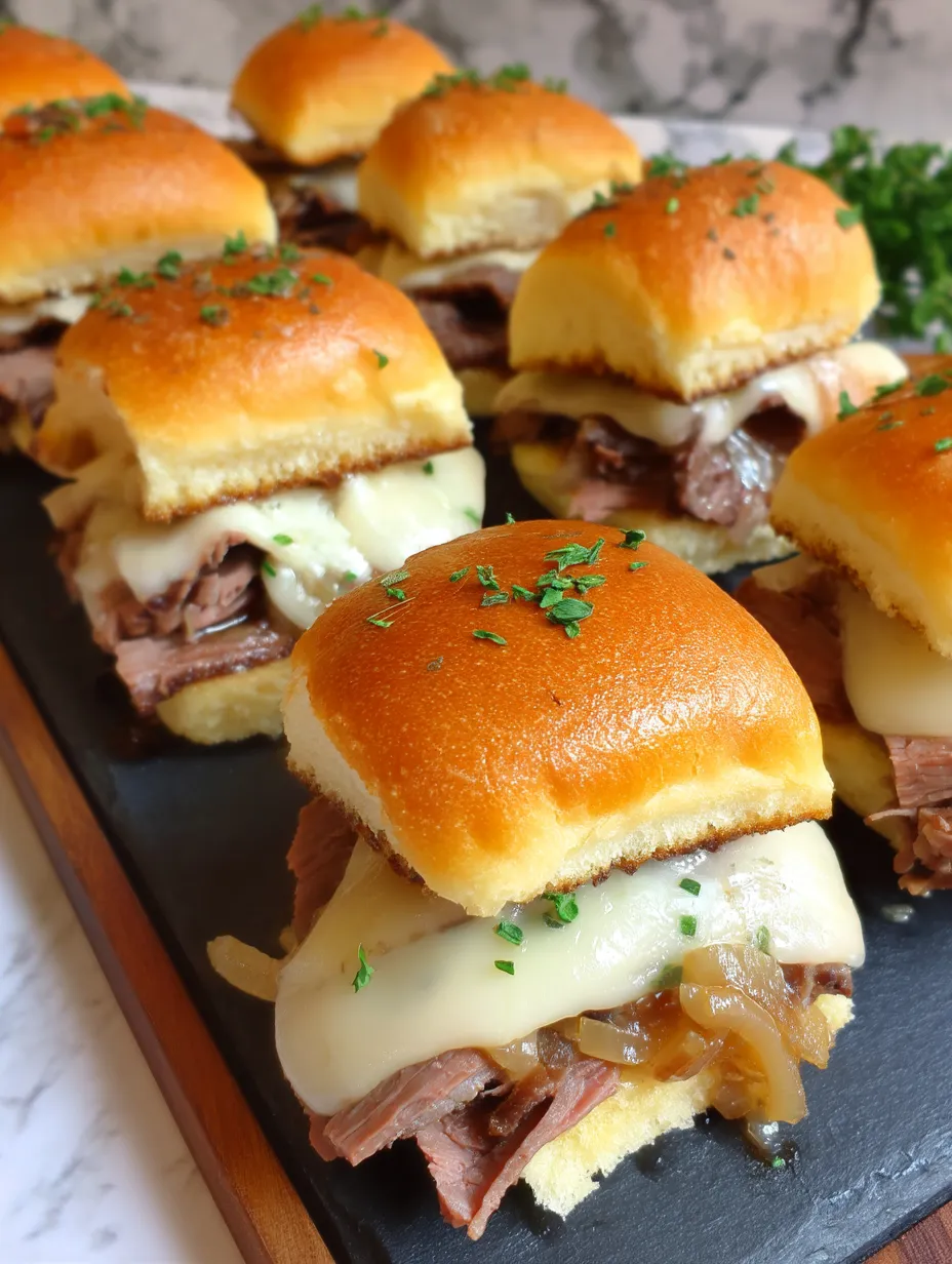 Roast Beef Sliders with Caramelized Onions