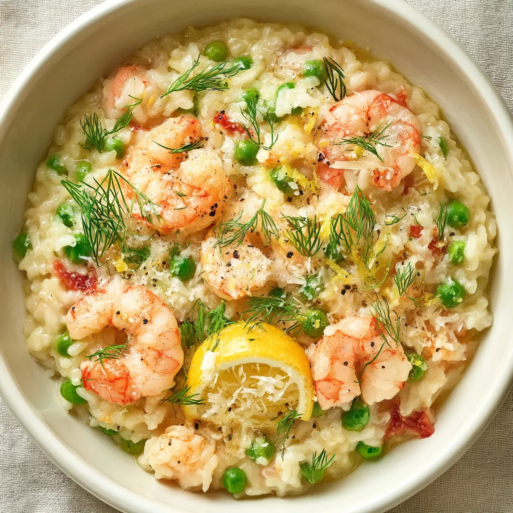 Creamy Shrimp and Peas Risotto