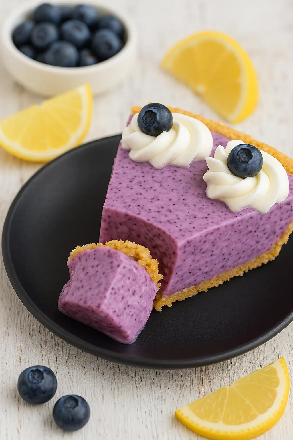No Bake Lemon Blueberry Pie
