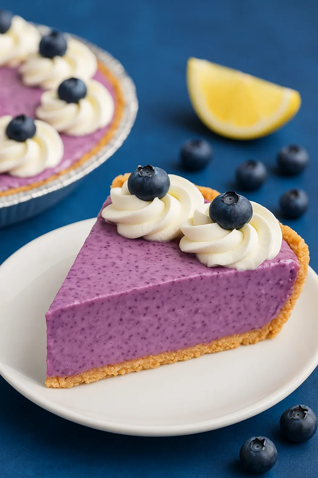 No Bake Lemon Blueberry Pie