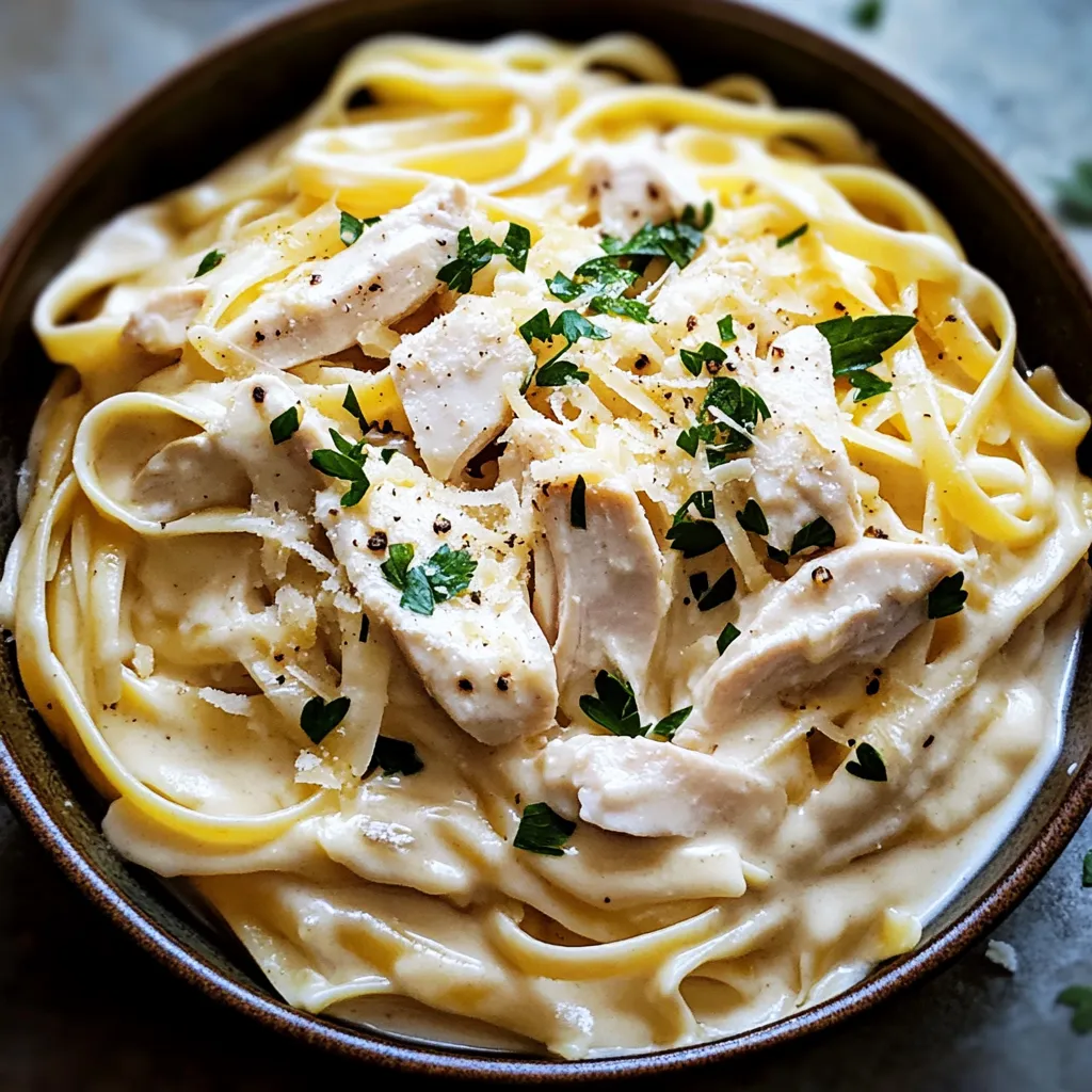 Easy Rotisserie Chicken Alfredo Plated