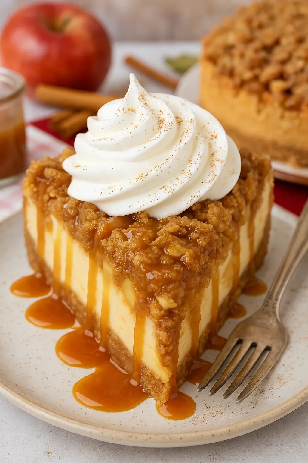 Apple Crisp Cheesecake