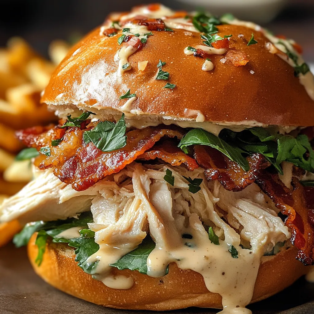 Cheesy Chicken Bacon Ranch Sandwich