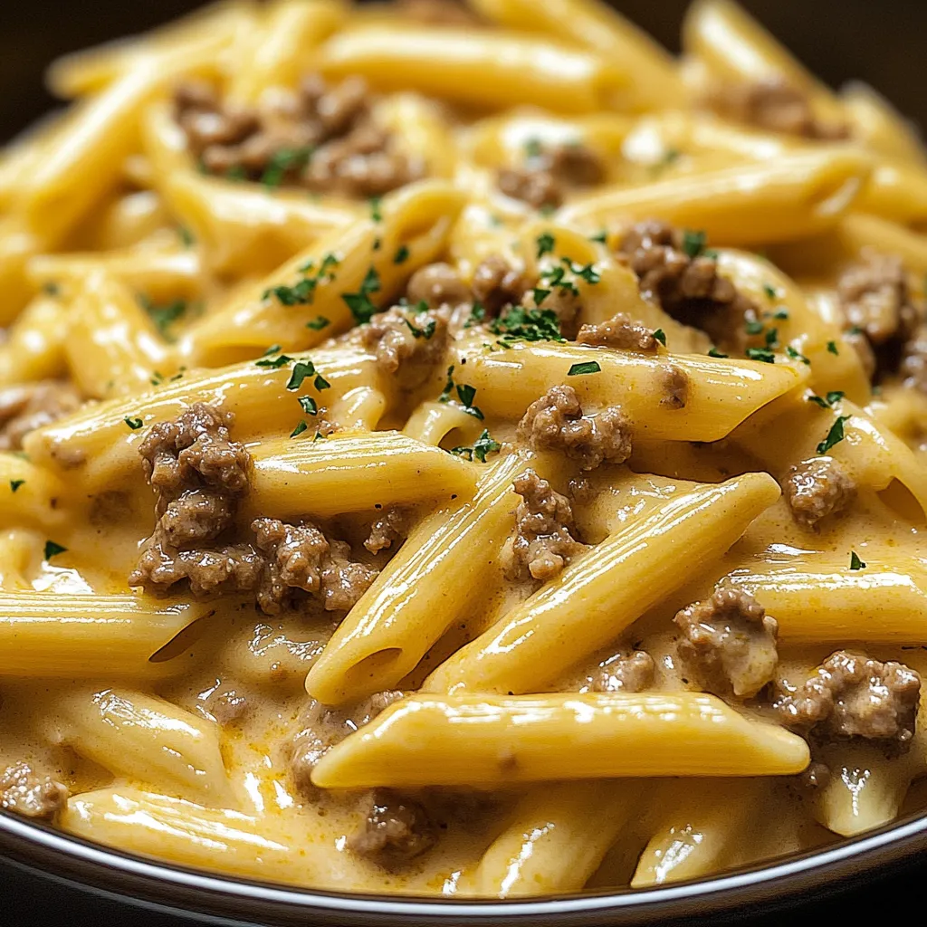 Velvety Creamy Stroganoff with Beef and Pasta