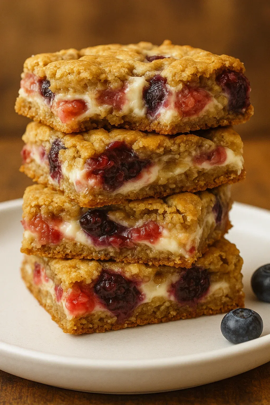 Berry Oatmeal Cheesecake Cookie Bars