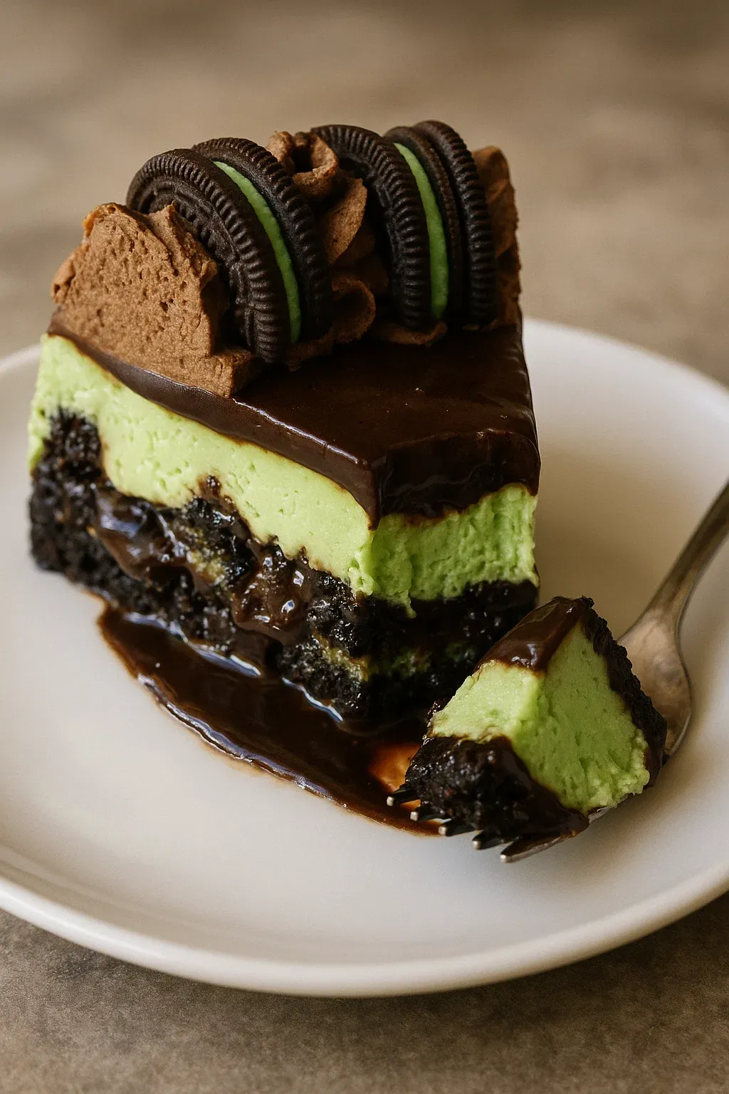 Mint Oreo Cheesecake