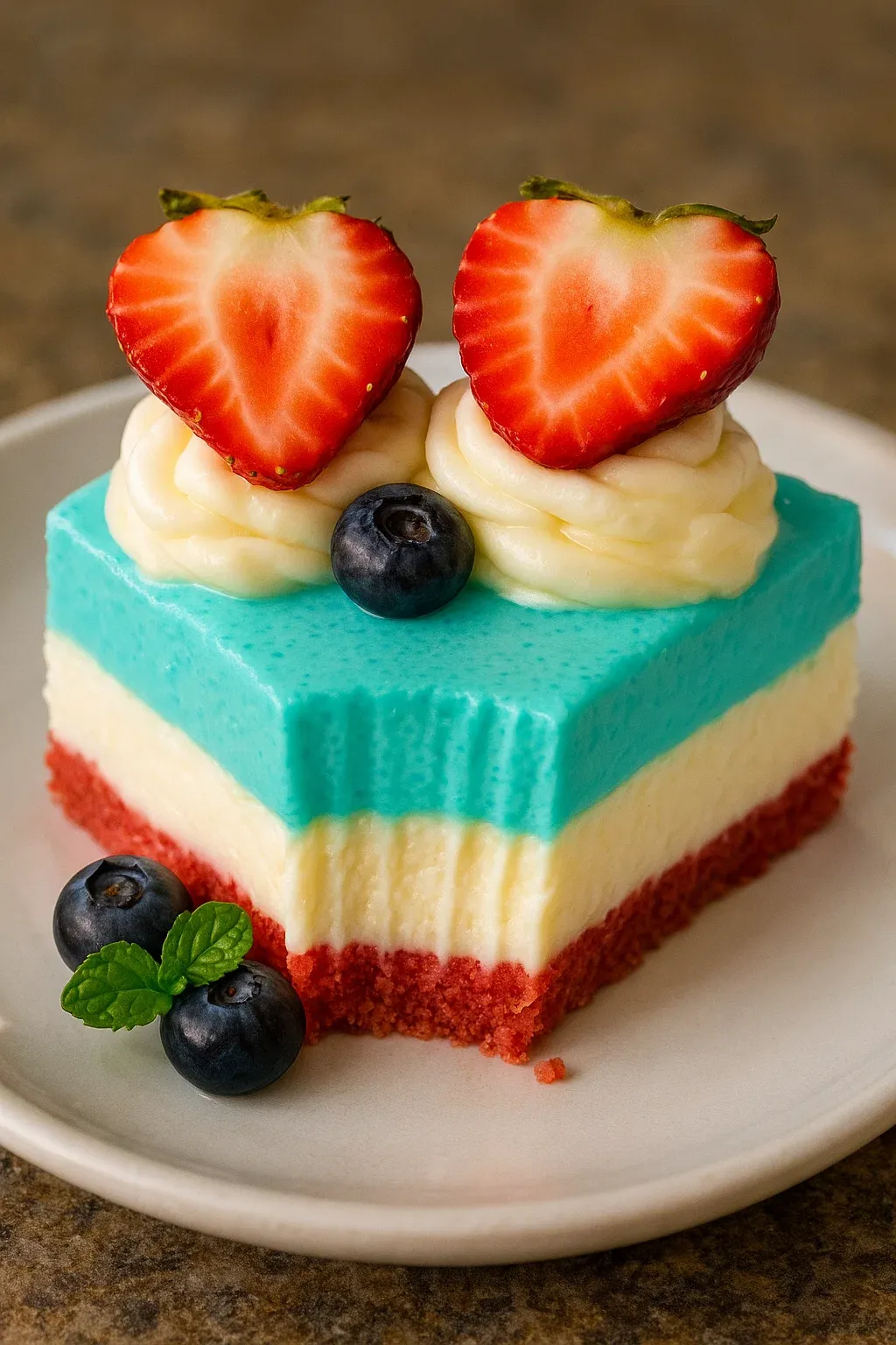 No Bake Patriotic Cheesecake