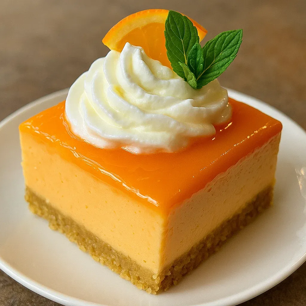 Creamy Orange Cheesecake Squares