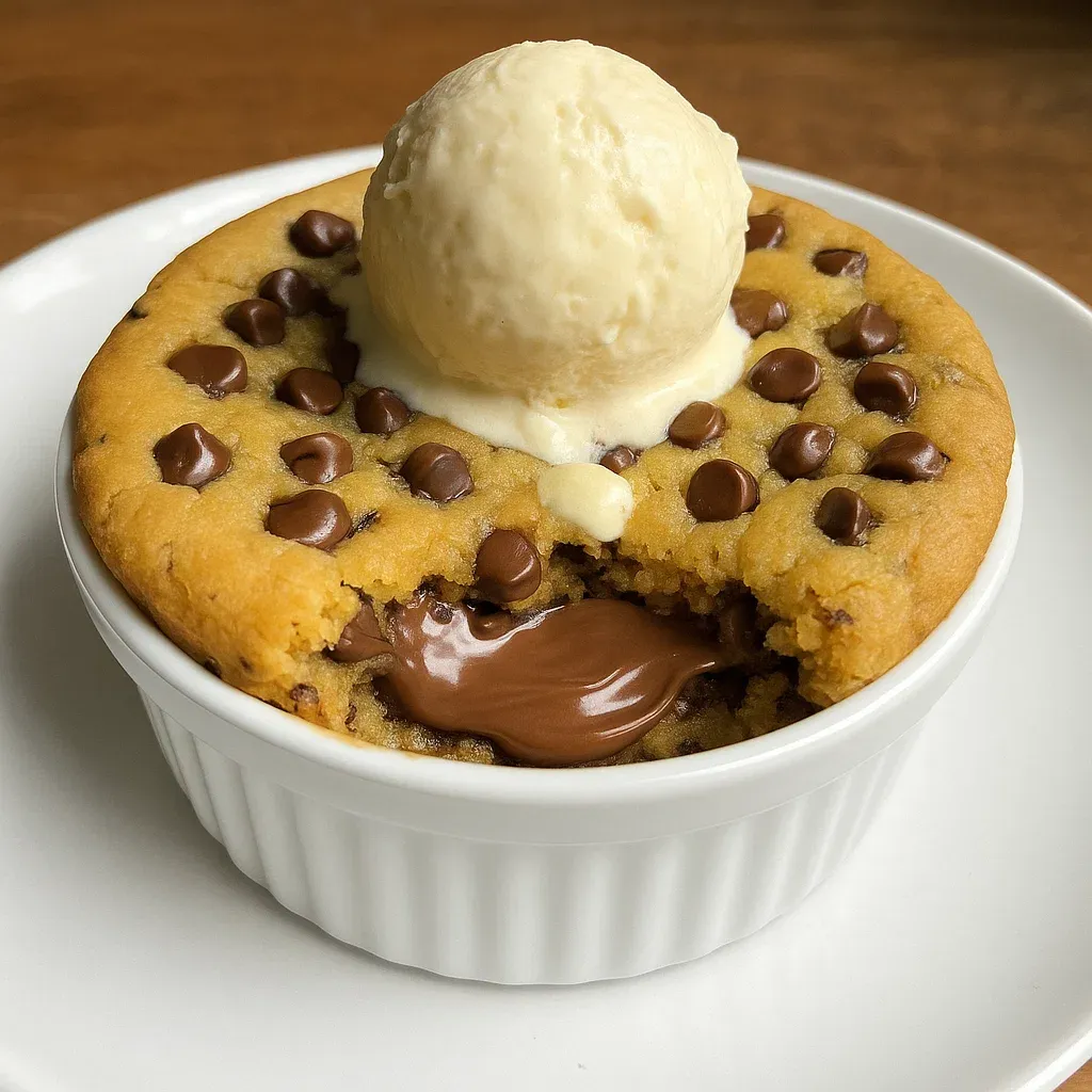 Warm Nutella Cookie with Crispy Edges