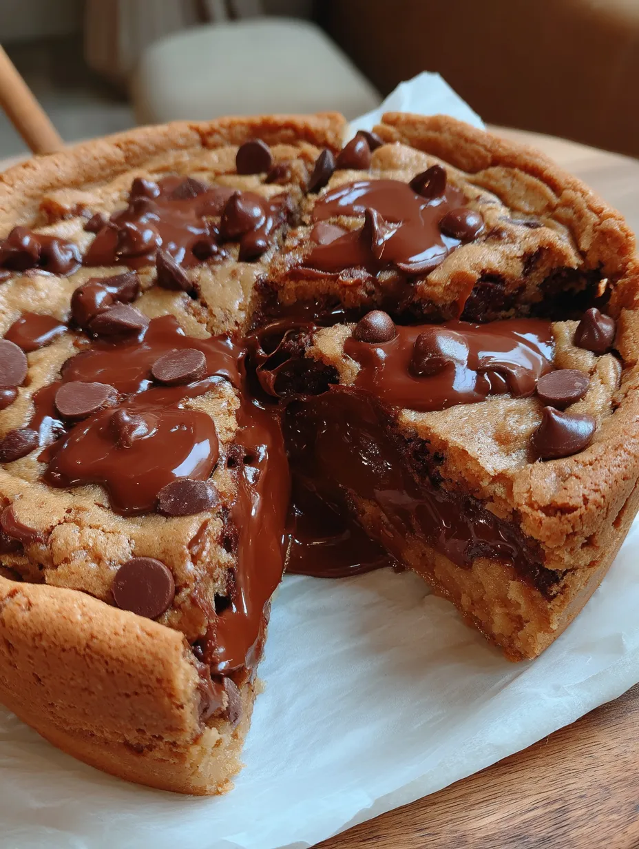Nutella Stuffed Cookie Pie
