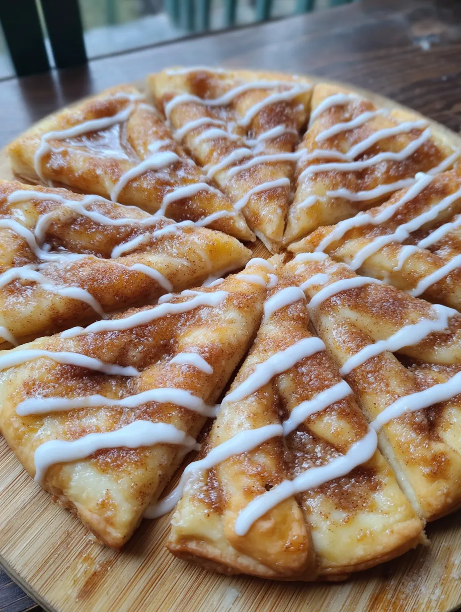Cinnamon-Sugar Pizza Made with Crescent Rolls