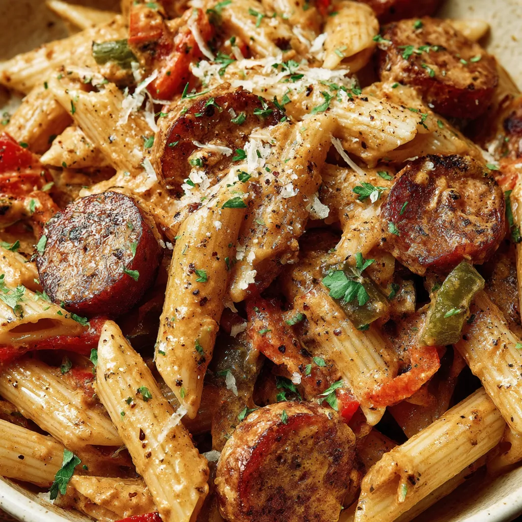 Delicious Creamy Cajun Sausage Pasta