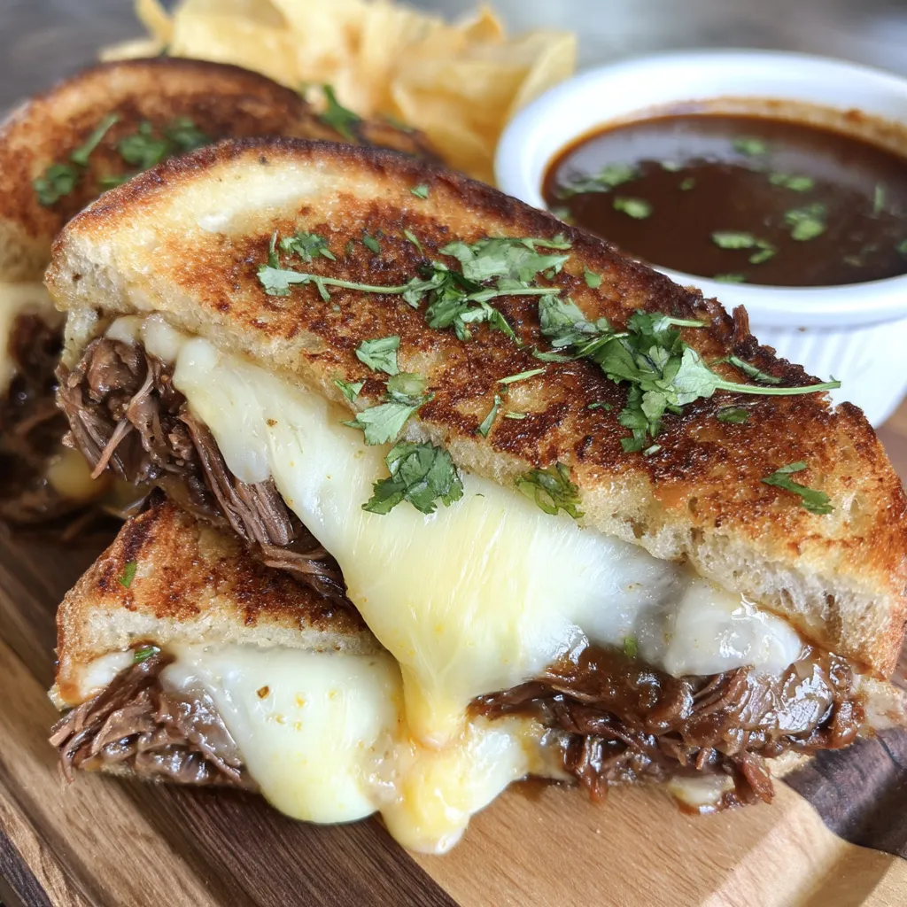 Disneyland-inspired Beef Birria Cheese Sandwich