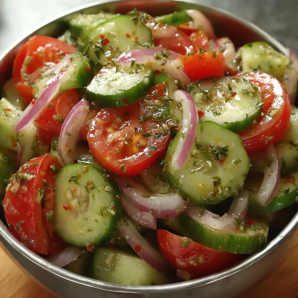 Zesty Cucumber Tomato Onion Mix