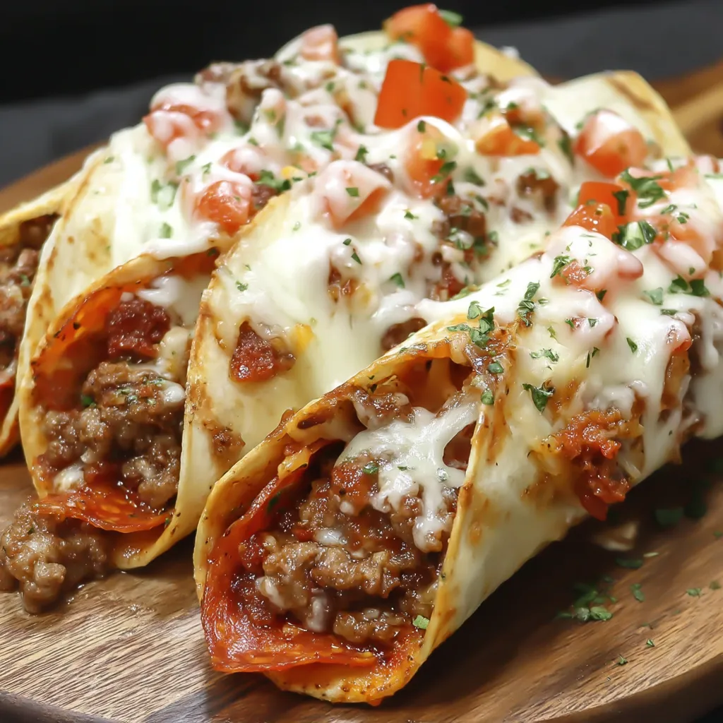 Loaded Pizza Tacos