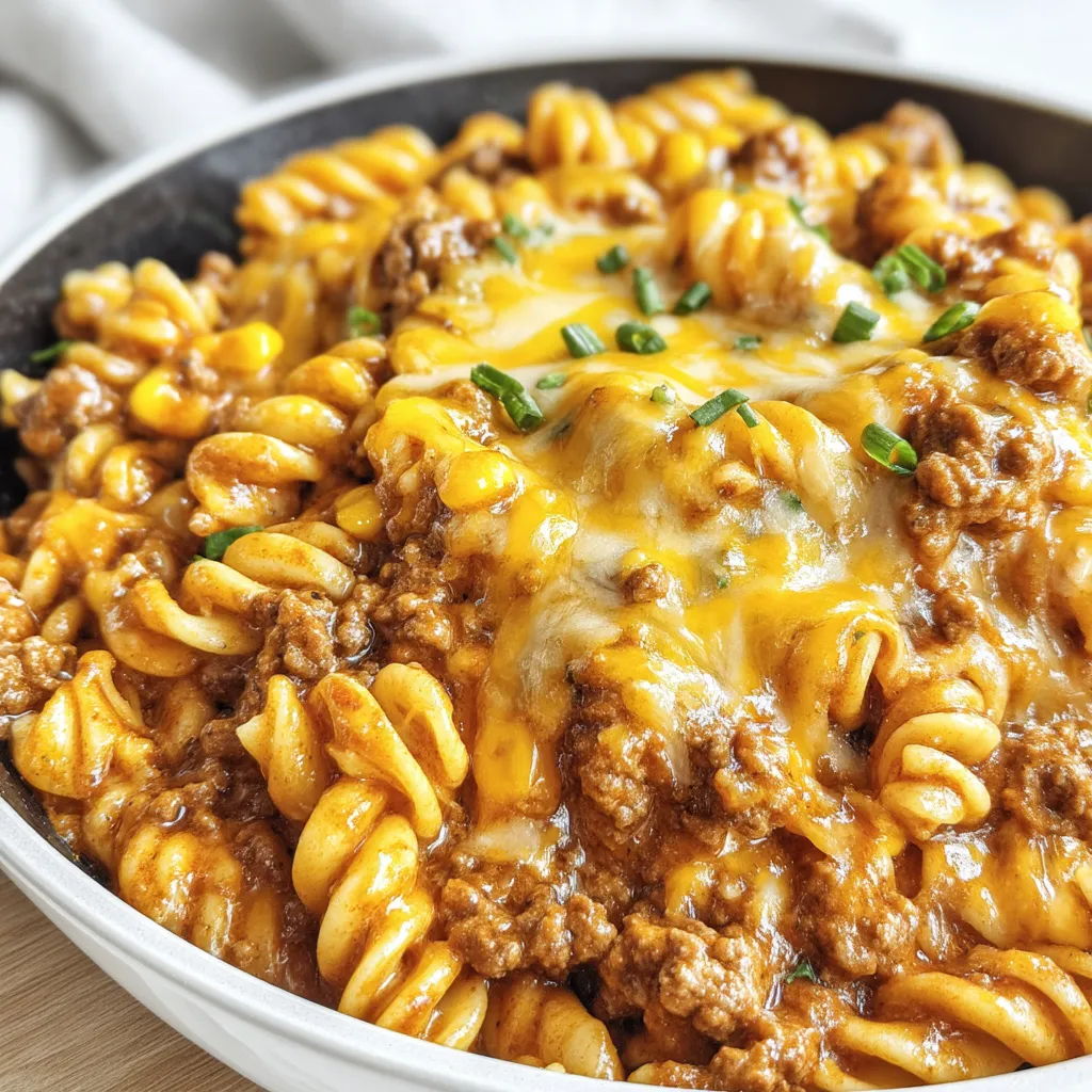 Melty Cheese Enchilada Pasta