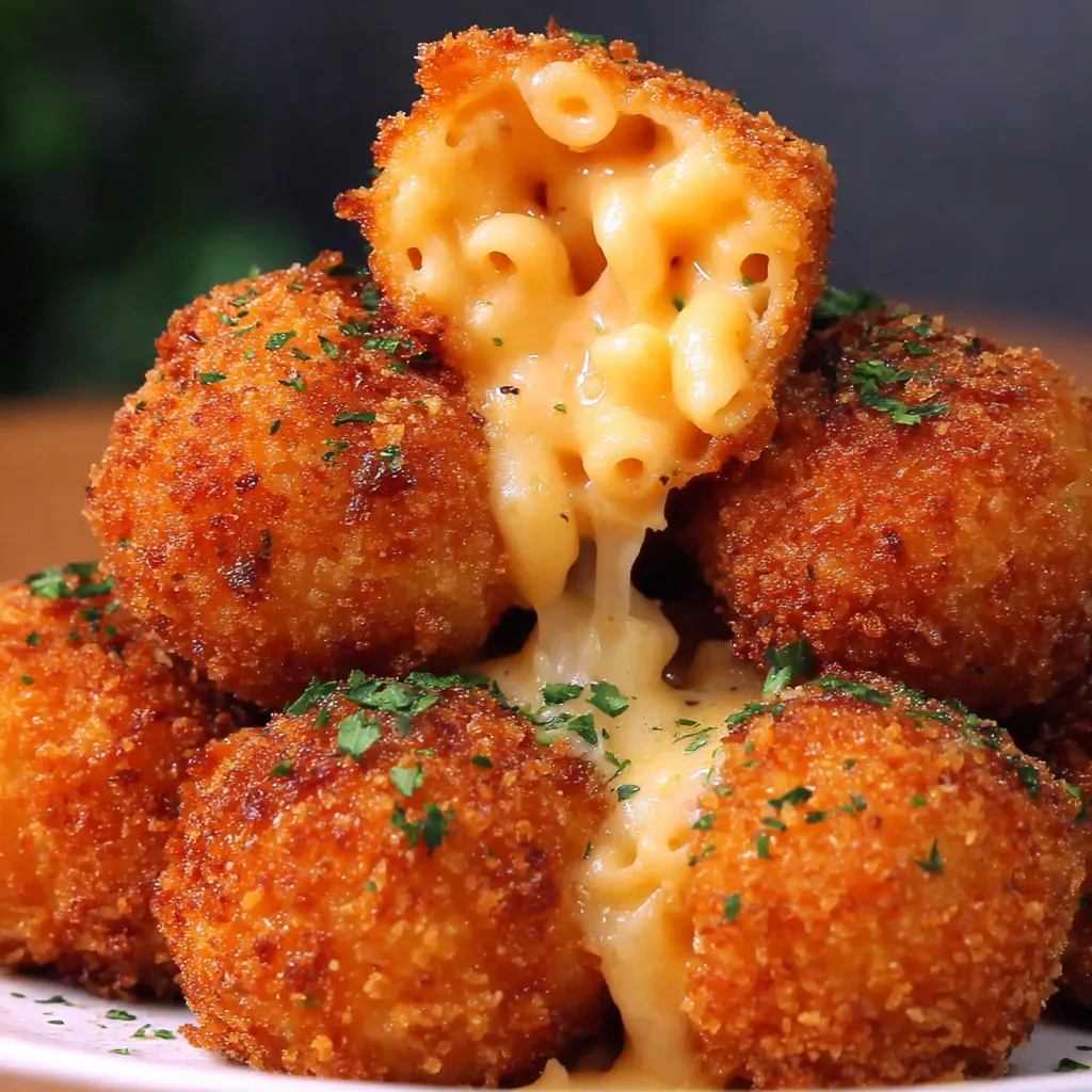 Golden Fried Mac and Cheese Bites