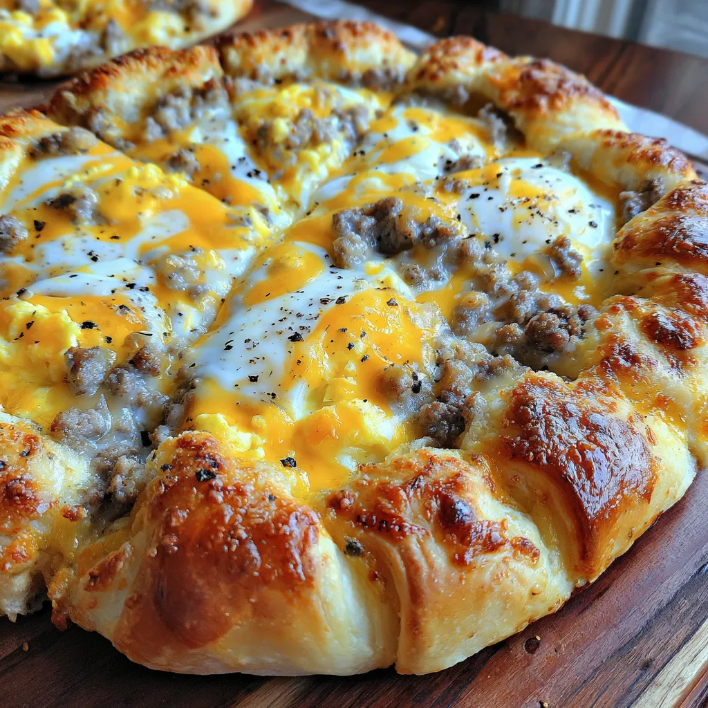 Flaky Sausage Breakfast Pizza