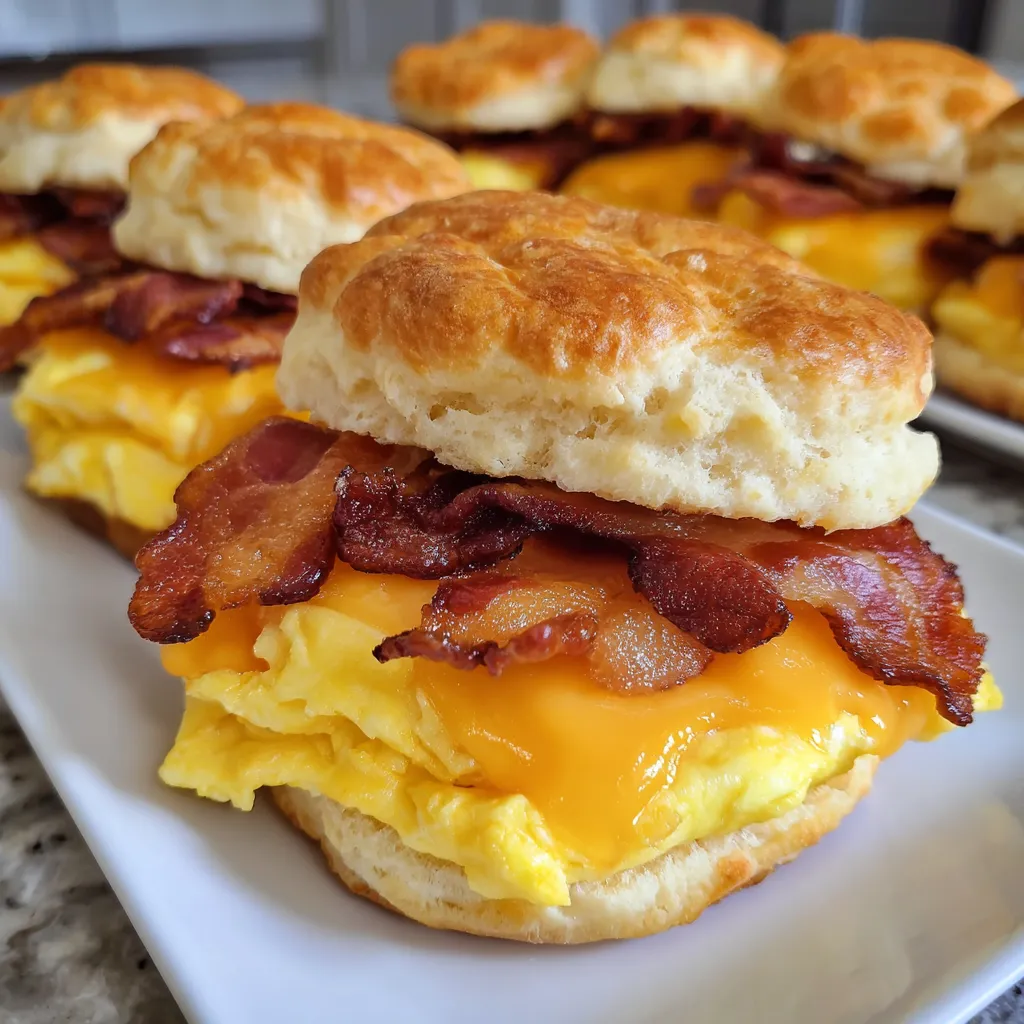 Delicious Bacon Egg Cheese Sandwiches