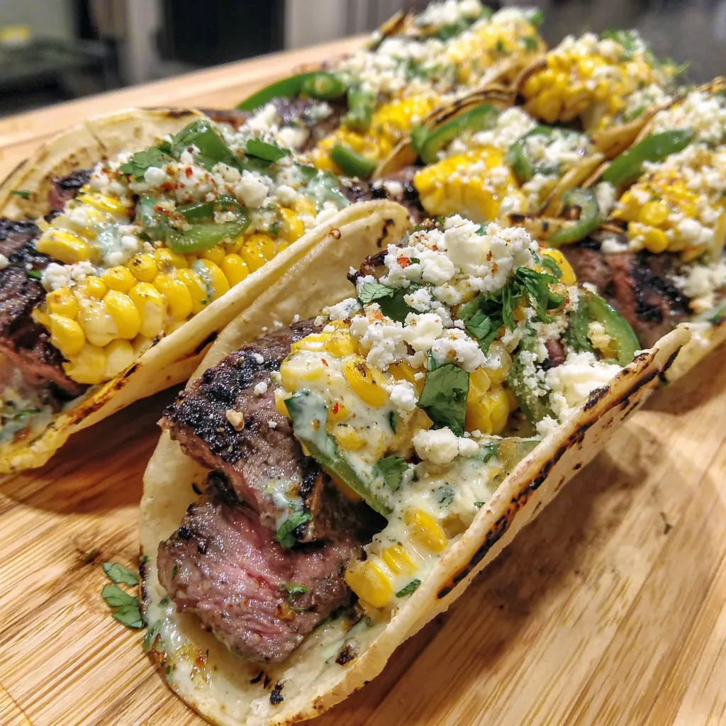 Tasty Elote Steak Tacos
