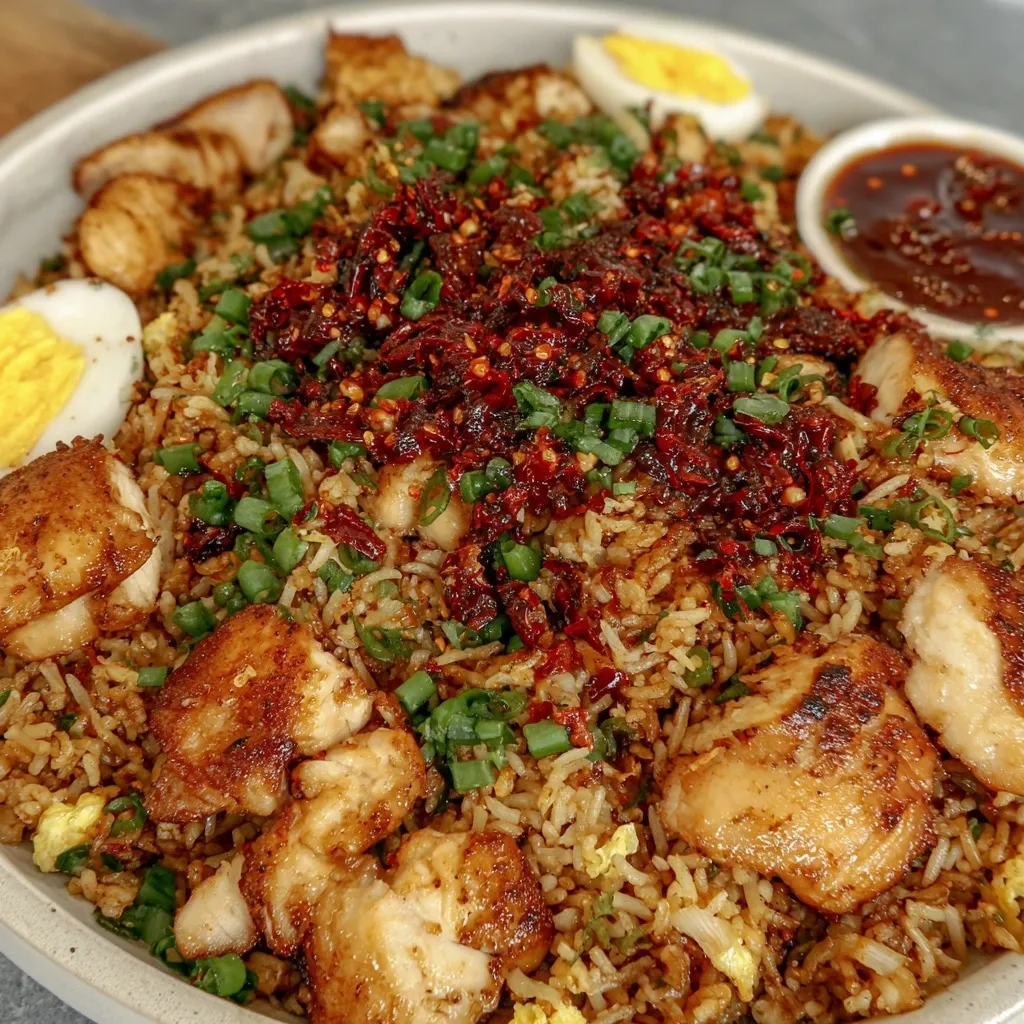 BBQ Chicken Rice Dish