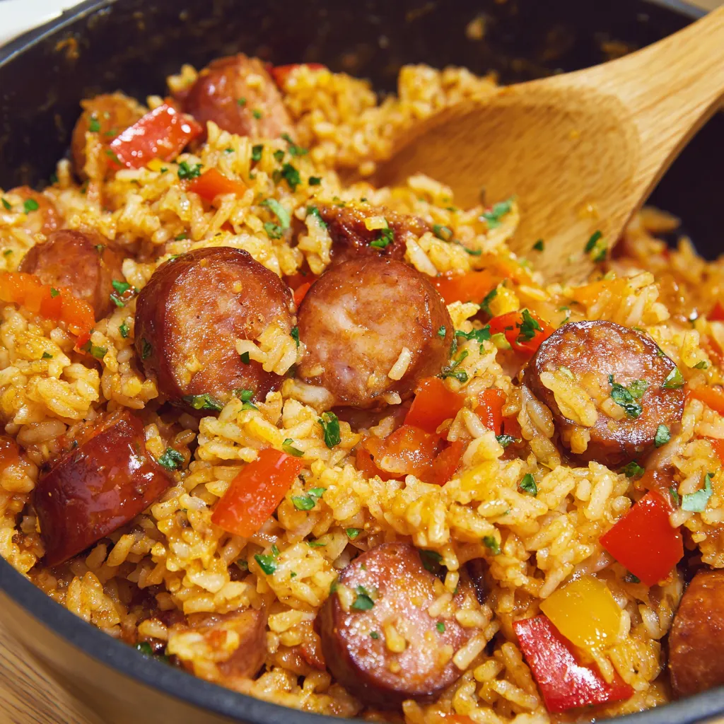 Smoked Sausage and Rice Dish