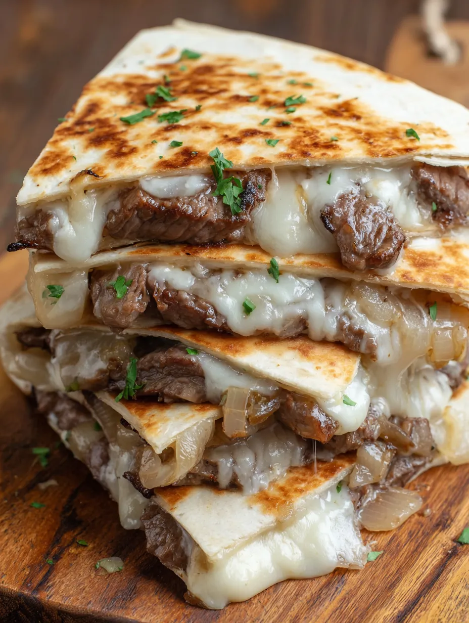 Steak and Cheese Quesadillas on Blackstone
