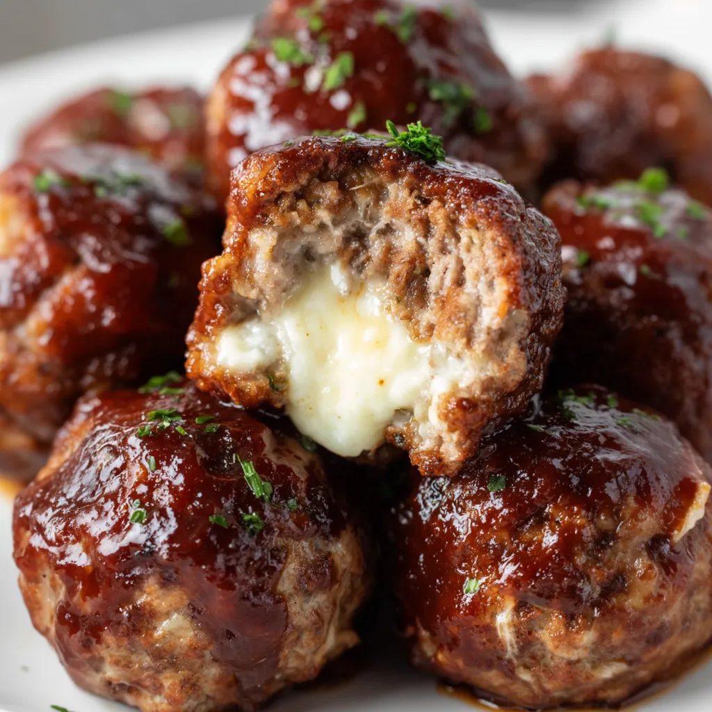 Cheesy Meatballs with Smoked Flavor