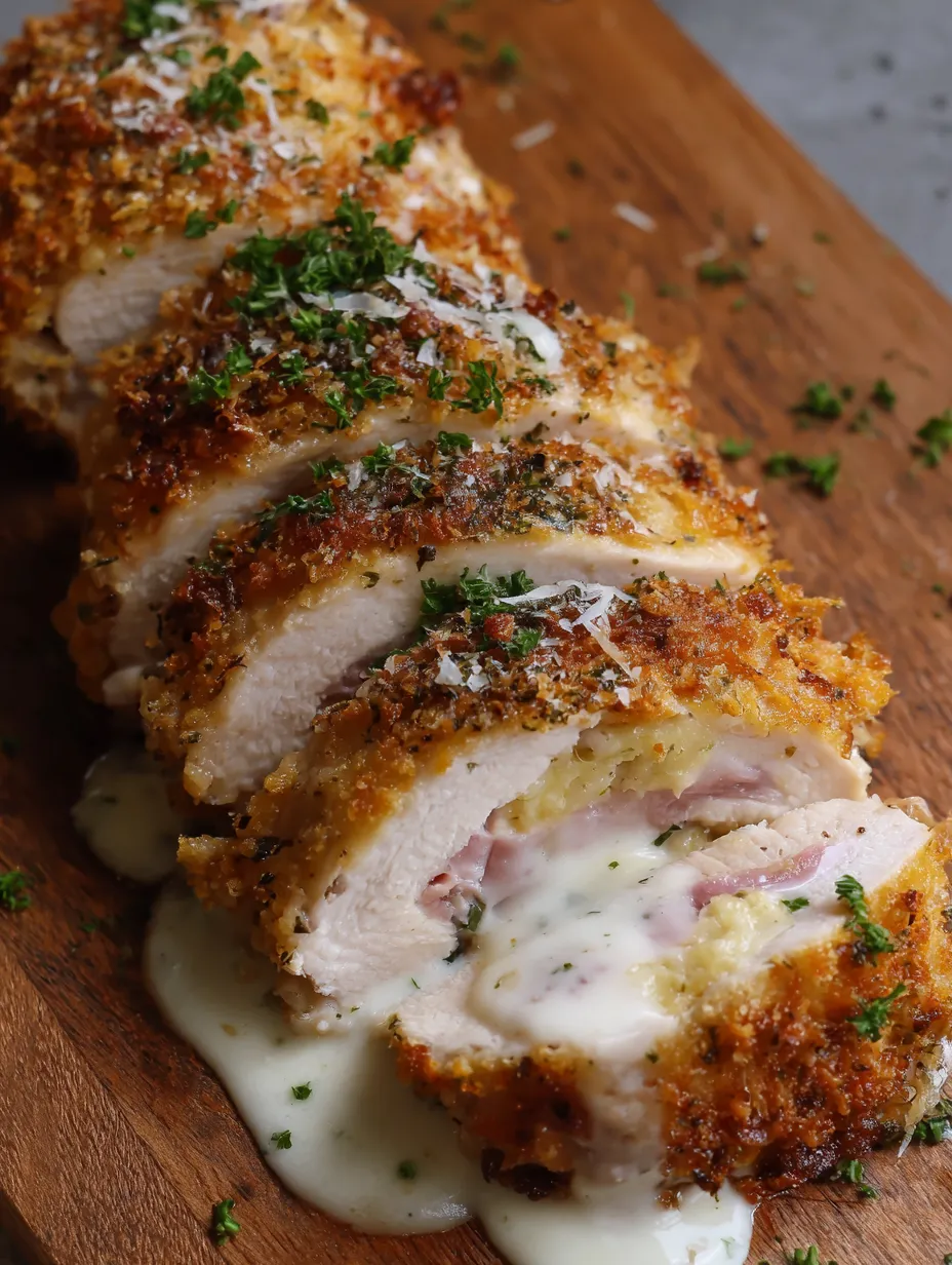 Golden Cheesy Chicken With Sauce