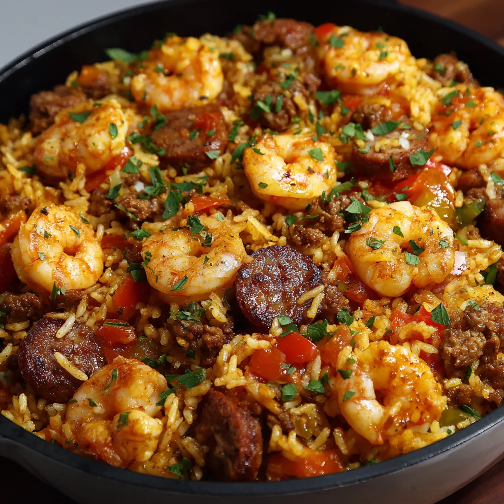 Savory Shrimp and Sausage Rice Dish