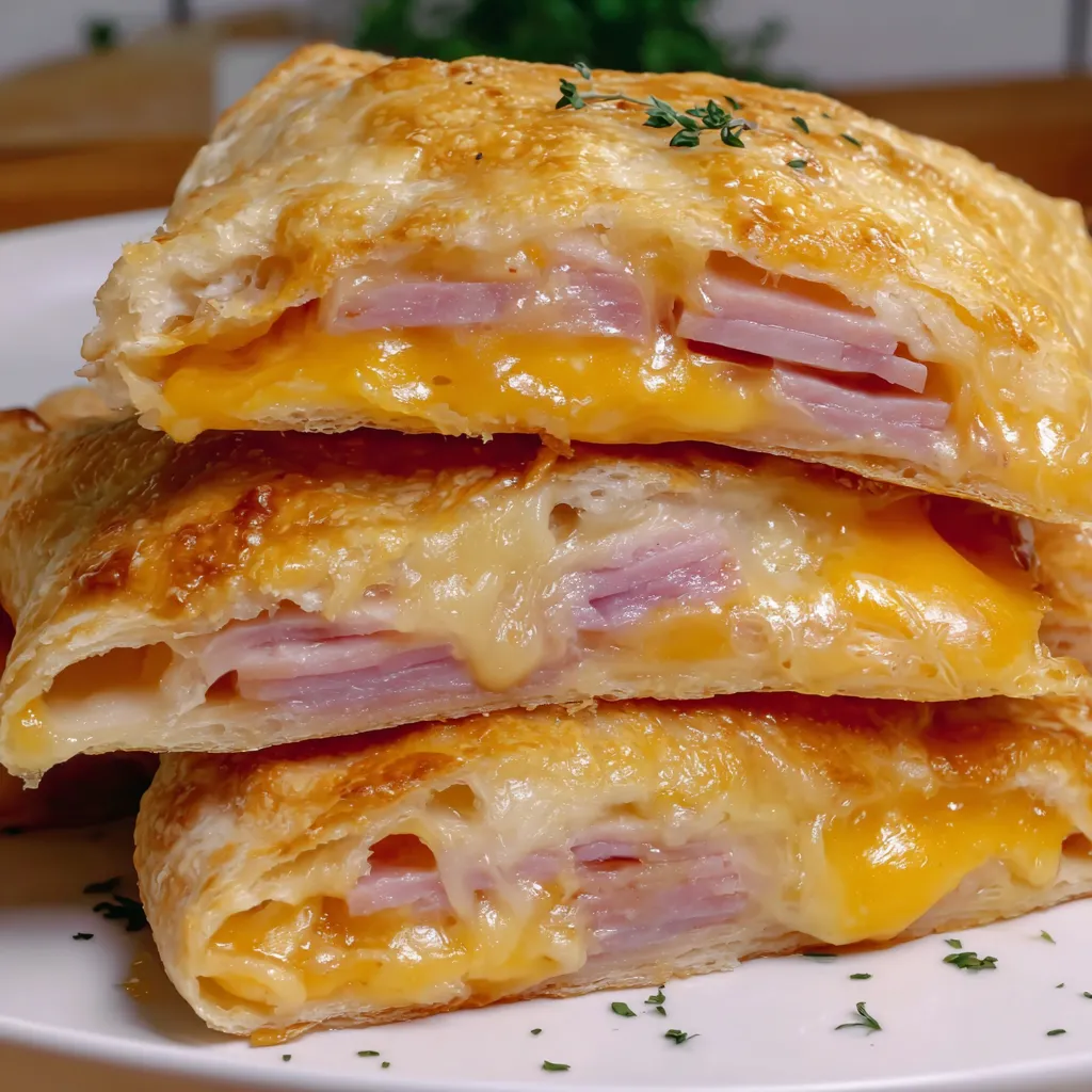 Crispy Air Fryer Ham and Cheese Pockets