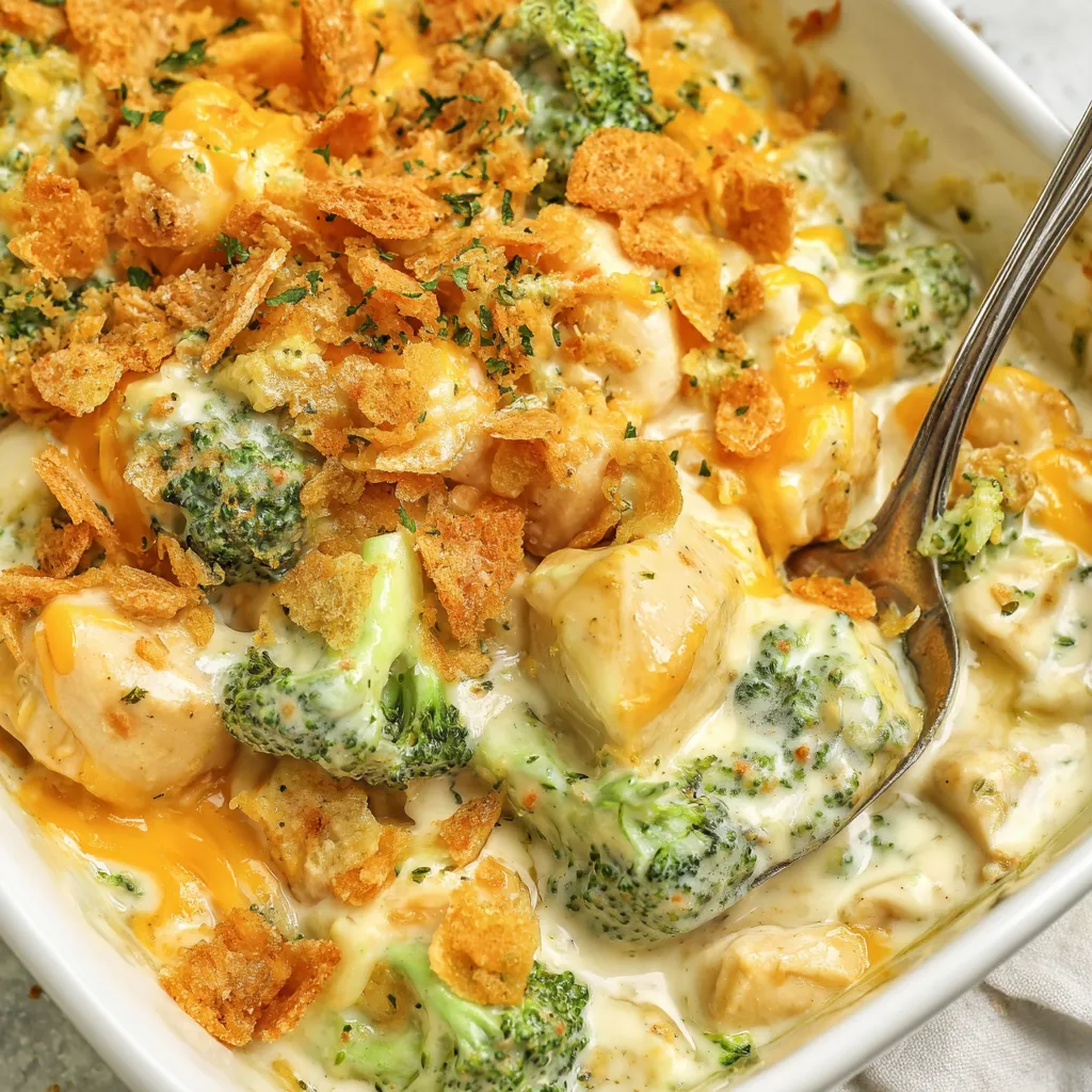 Cheesy Chicken Divan with Broccoli