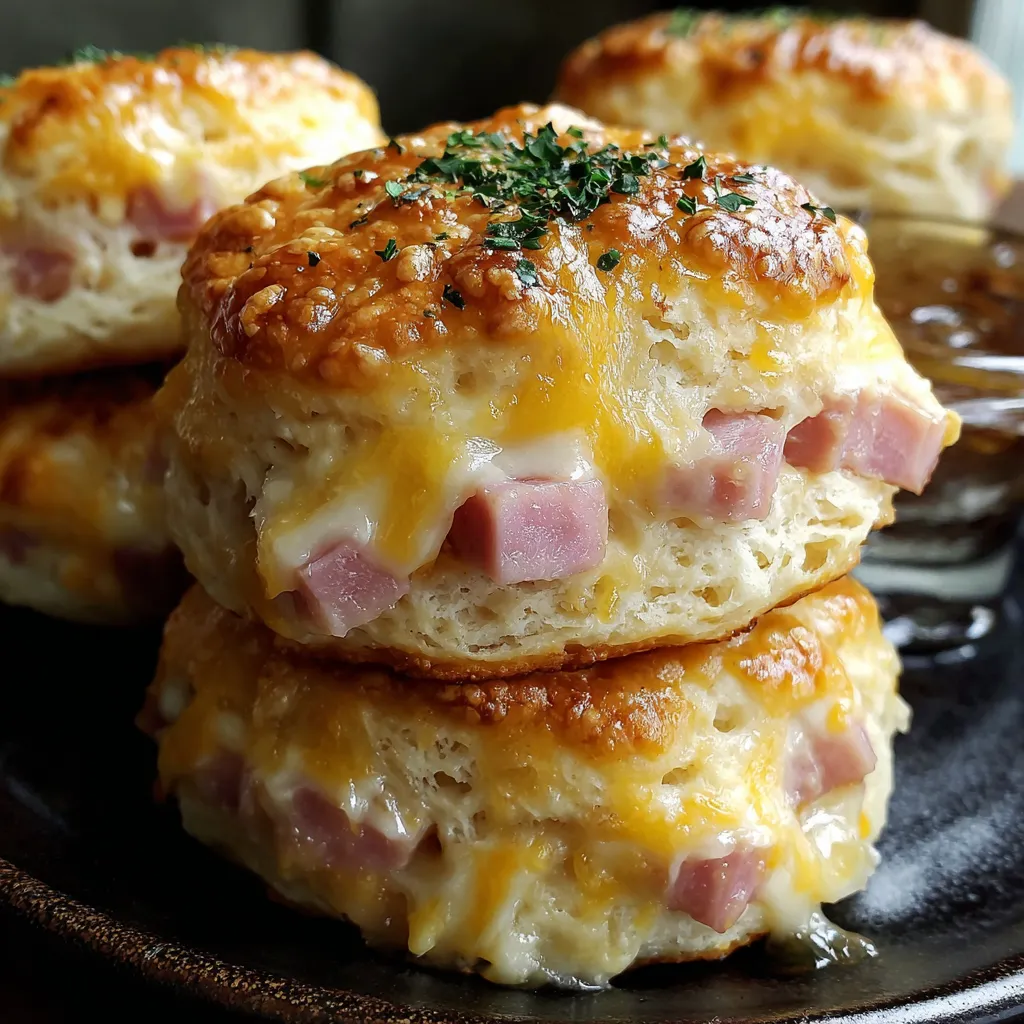 Cheddar Ham Biscuits