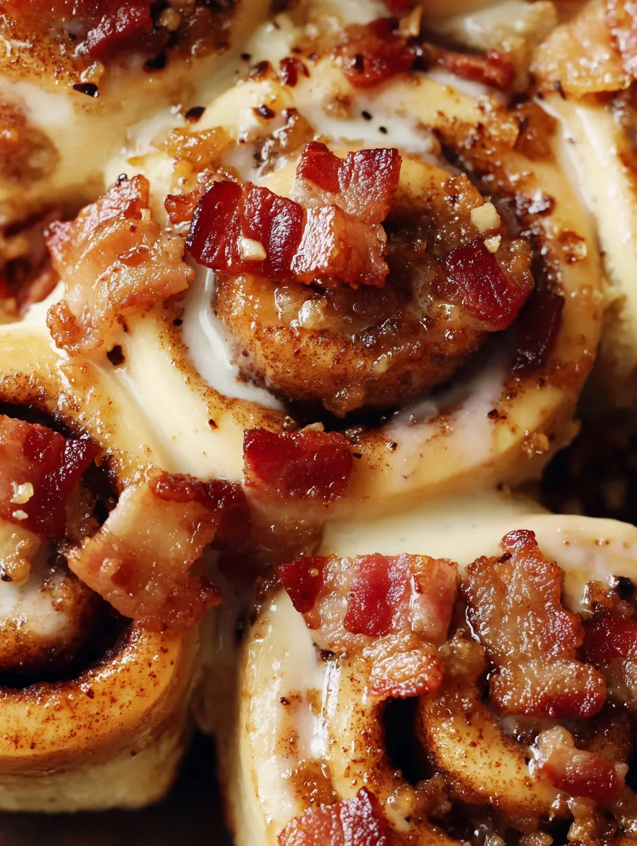 Bourbon Maple Bacon Cinnamon Rolls