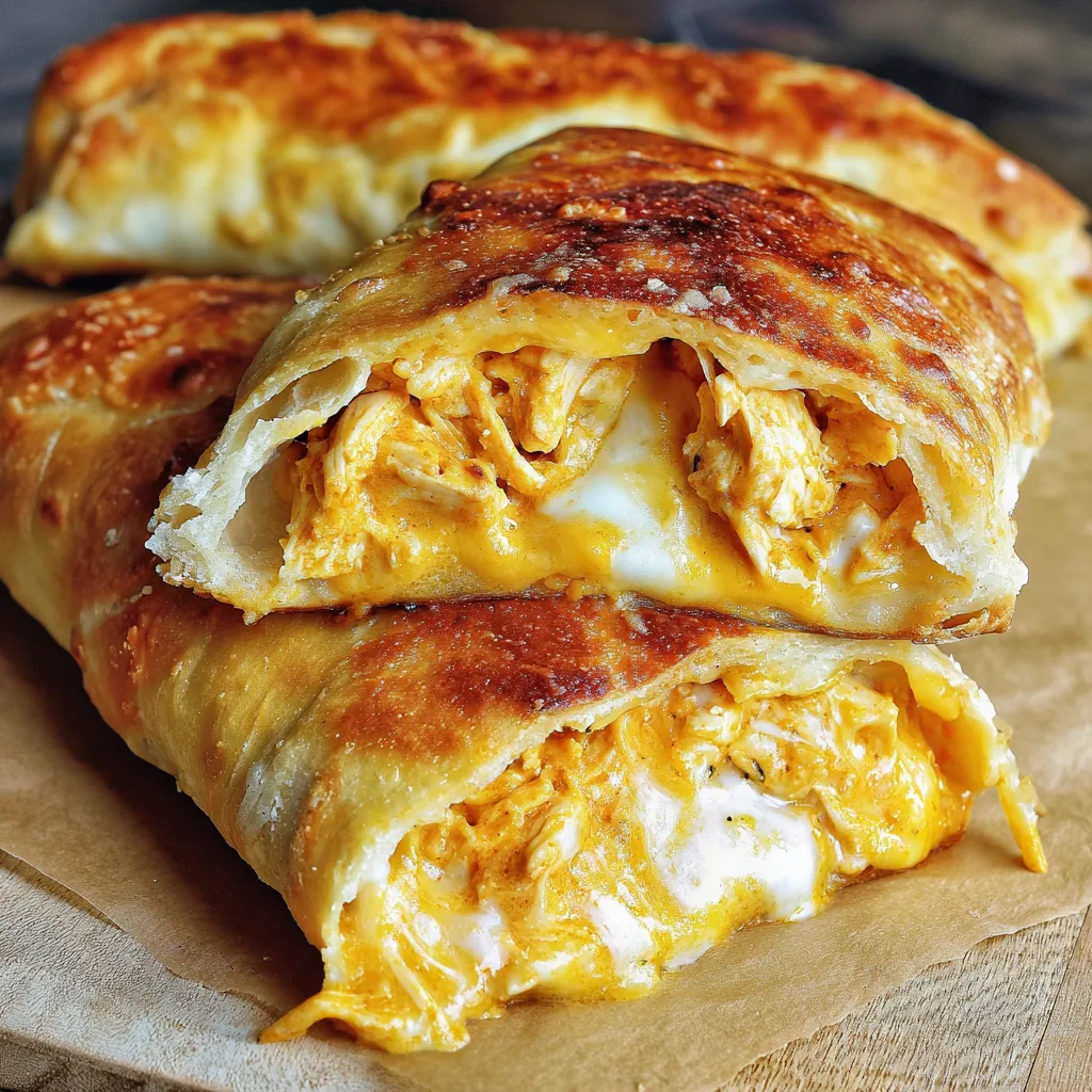 Rolled Buffalo Chicken in Pizza Dough