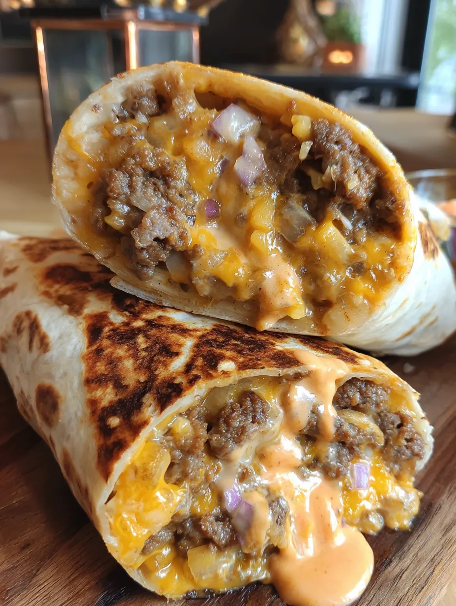 Cheese Burger Burritos